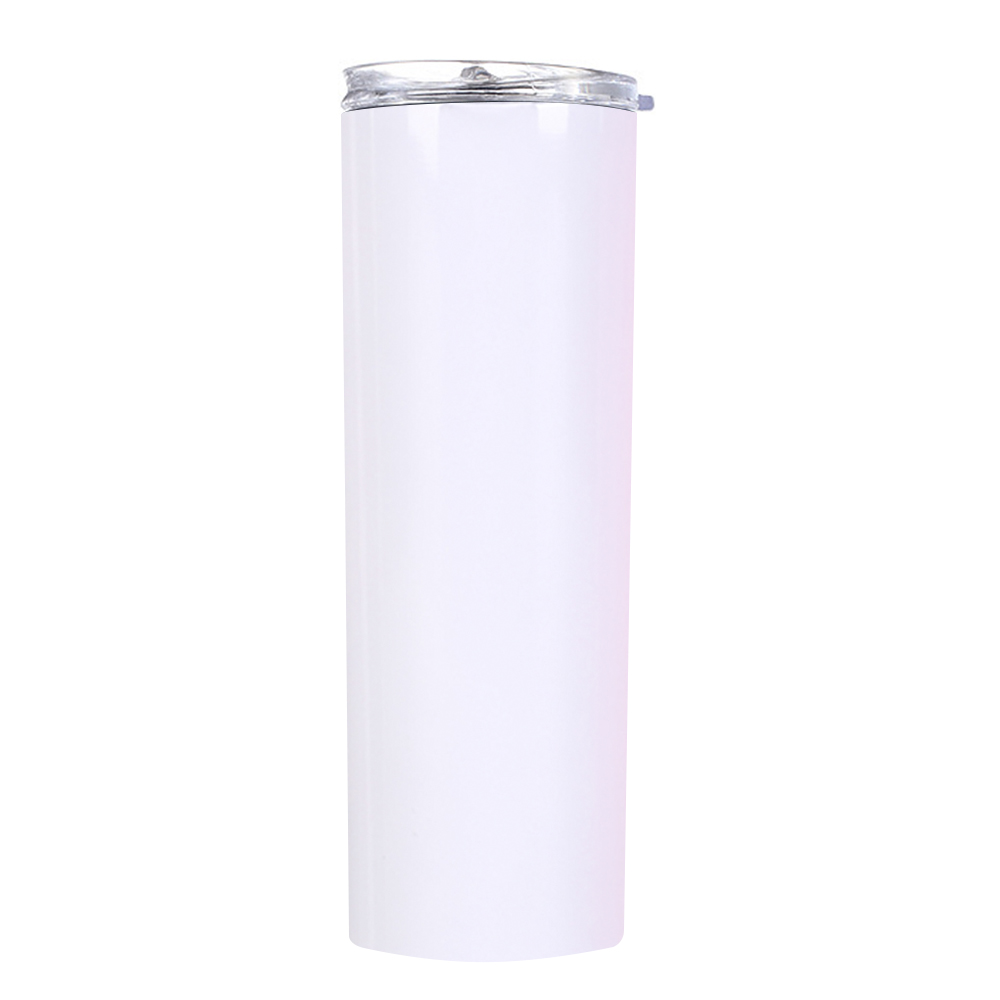 Aspire 20 oz. Stainless Steel Skinny Tumbler, Double Wall Vacuum Insulated  Slim Tumbler with Lid-White-20oz
